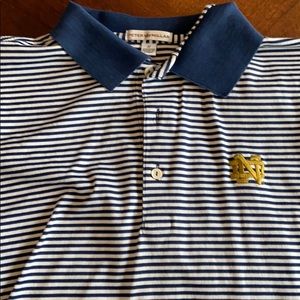 EUC Peter Milar Notre Dame golf shirt.